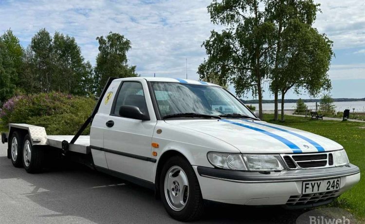 The Saab 900 Solstad Transporter, a unique vehicle modified by Robert Solstad, recently sold for $29,500 at auction, showcasing its exceptional design and functionality.