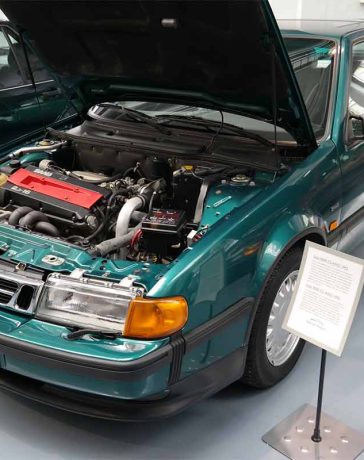 The 1992 Saab 9000 CS 4WD on display at the Saab Museum in Trollhättan, Sweden, Photo by: Njål Langeland at Saab Car Festival 2024