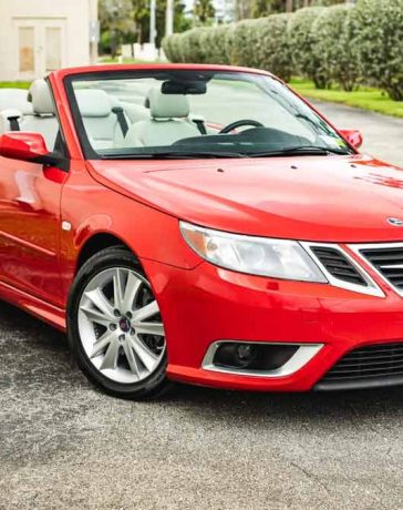 2008 Saab 9-3 Aero Convertible in Laser Red: An Exemplar of Scandinavian Elegance and Performance, Poised for Auction