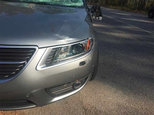 Saab 9-5 NG after collision