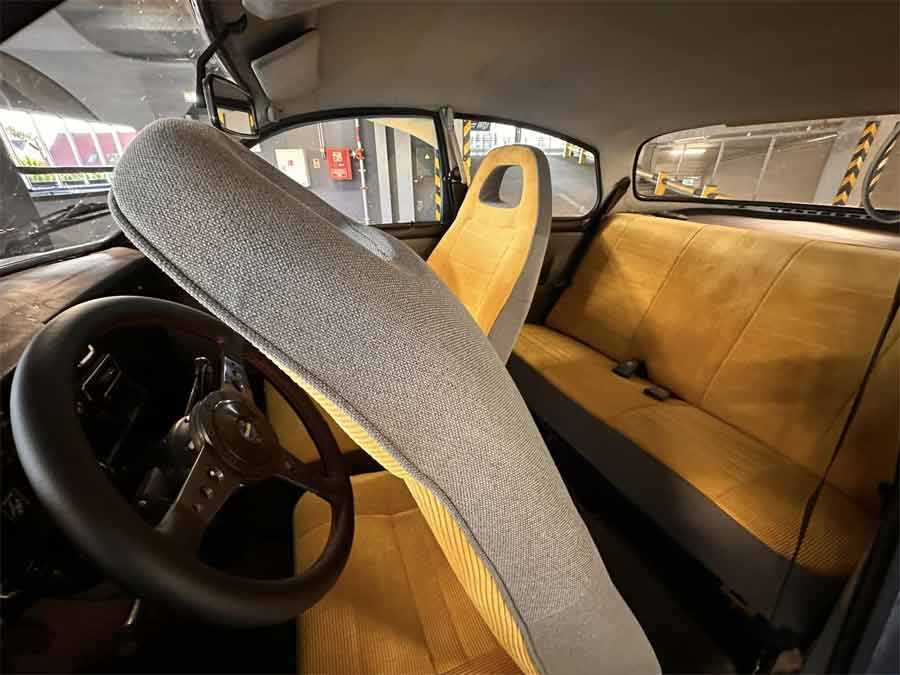 Timeless Comfort: Immaculately Refurbished Interior of the 1976 Saab 96 Blends Vintage Aesthetics with Modern Convenience