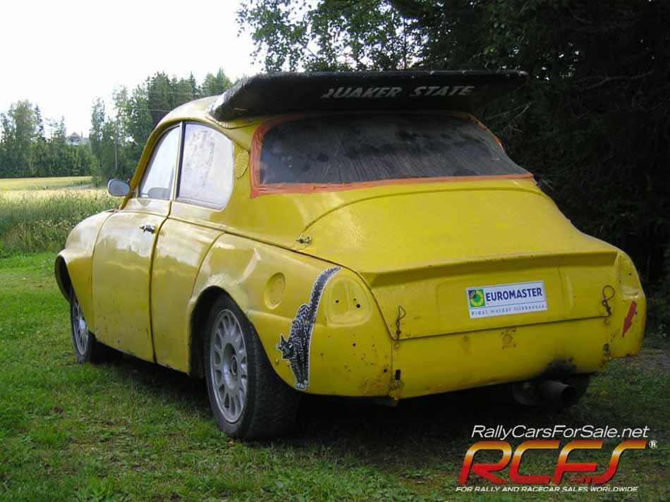 Yellow Saab 96 V4: Reigning Supreme as Rallycross Royalty