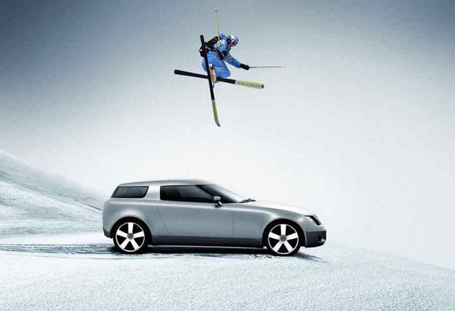 With Saab 9x - Ski sports are a must