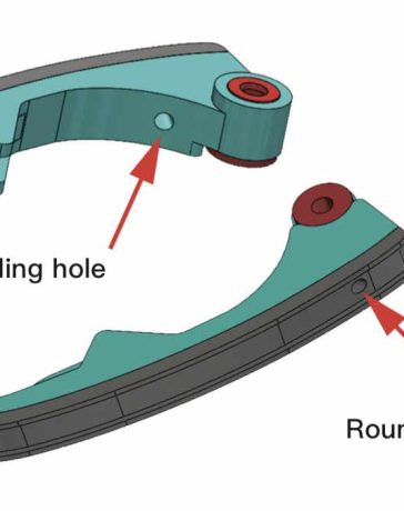 Sketch of Upgraded Chain Guide: A Solution to Enhance Saab B207 Engine Reliability