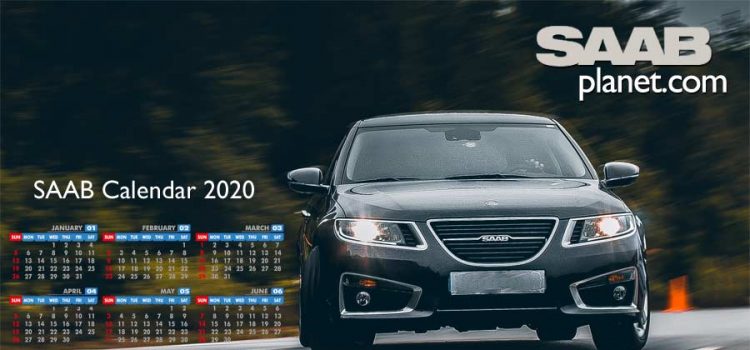 Saab Cars Calendar 2020