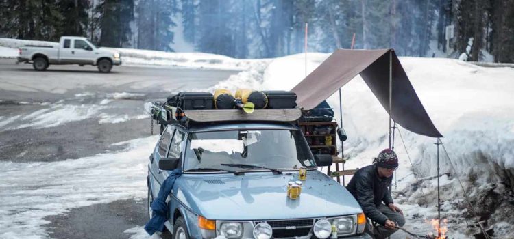 The Convenience and Freedom of Car-Camping on Ski Slopes: One Skier's Experience with his Saab 900