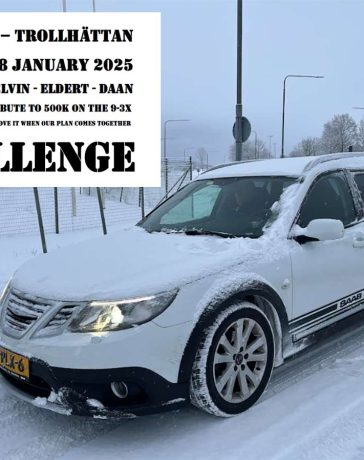 The Saab 9-3X Challenge: Melvin Könings and his team embark on a snowy 500,000 km tribute journey from Ophemert to Trollhättan.