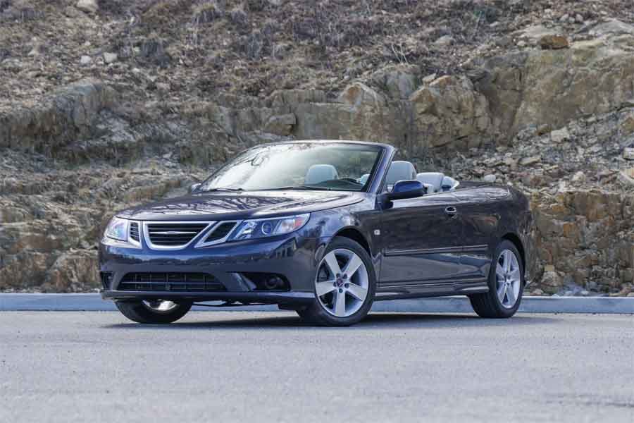 Rare Find: 2010 Saab 9-3 Convertible in Nocturne Blue Metallic with only 2,400 Miles on the Odometer, one of the last Saabs manufactured in the Trollhättan factory, in impeccable condition.