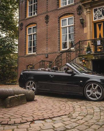 The KCPerformance Saab 9-3 Turbo X Convertible: a masterpiece of engineering, blending all-wheel-drive power with elegant open-top design.