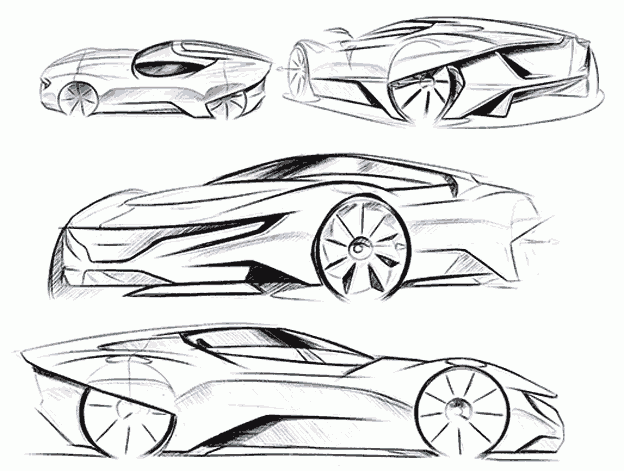 Saab Eco-X Concept Sketches