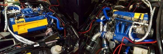 Tuned Saab engine