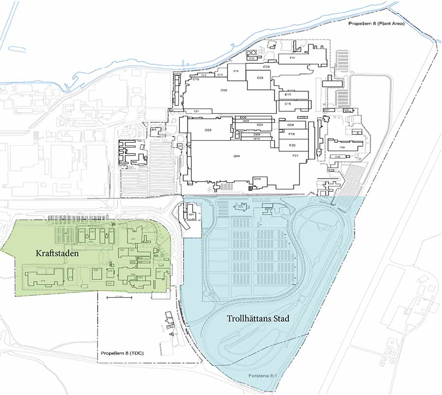 Trollhattan city will now have a large area at its disposal within the former SAAB factory