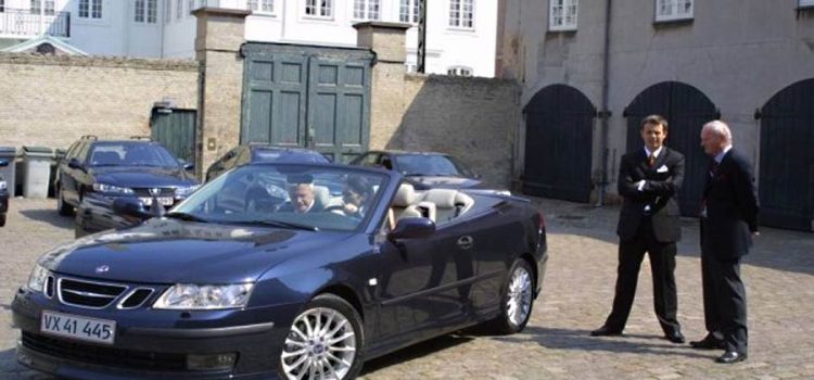 Saab Convertible the Danish Royal Couple