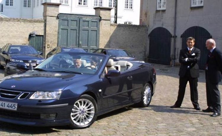 Saab Convertible the Danish Royal Couple