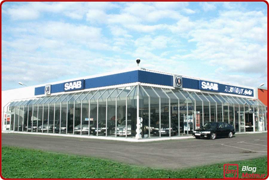 This is how this French Saab cars salon used to look, at its best