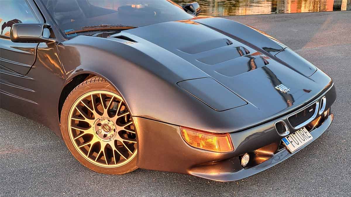 Tommy Gullberg with his fully realized Saab Future—his self-built supercar shining after 35 years of dedication and craftsmanship.