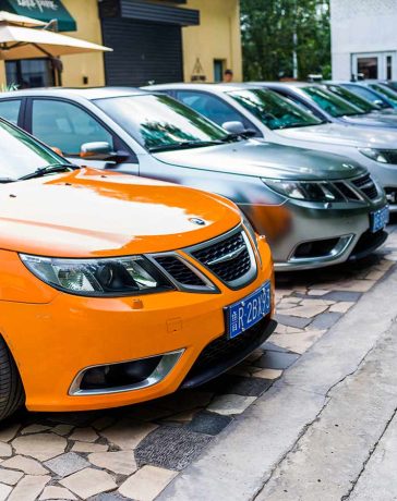 A vibrant lineup of Saab cars at the 2024 Beijing gathering, showcasing the passion and dedication of Saab enthusiasts in China. Photo by Li Cheng.