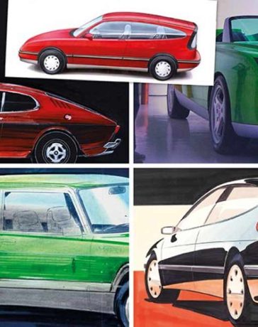 Long-lost treasures: Unveiled sketches of Saab's secret projects that never made it past the drawing board.