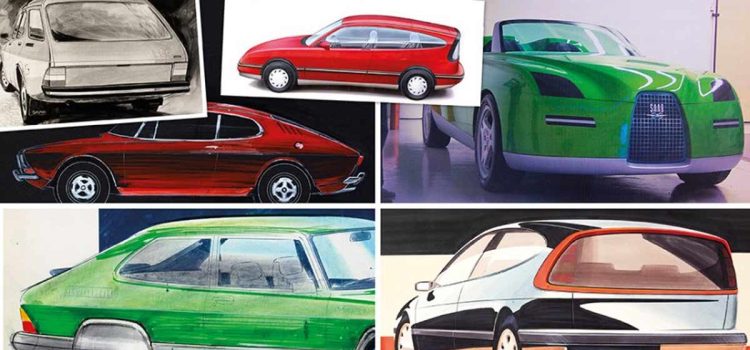 Long-lost treasures: Unveiled sketches of Saab's secret projects that never made it past the drawing board.