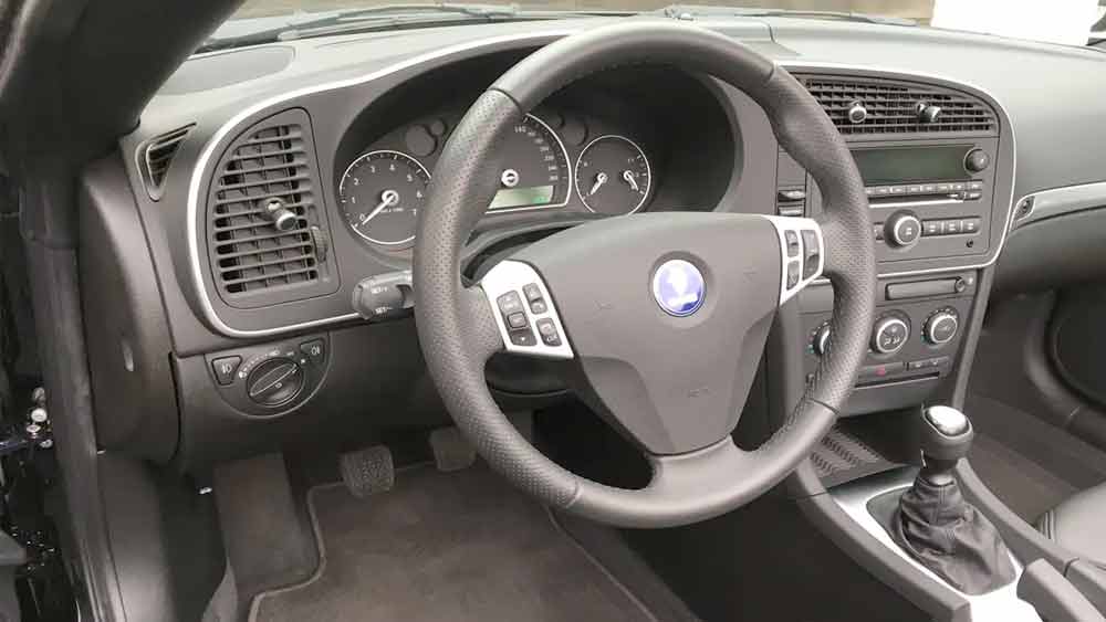 Pristine Interior of the Saab 9-3 Convertible - Almost New, with Only 7,500 KM on the Odometer.