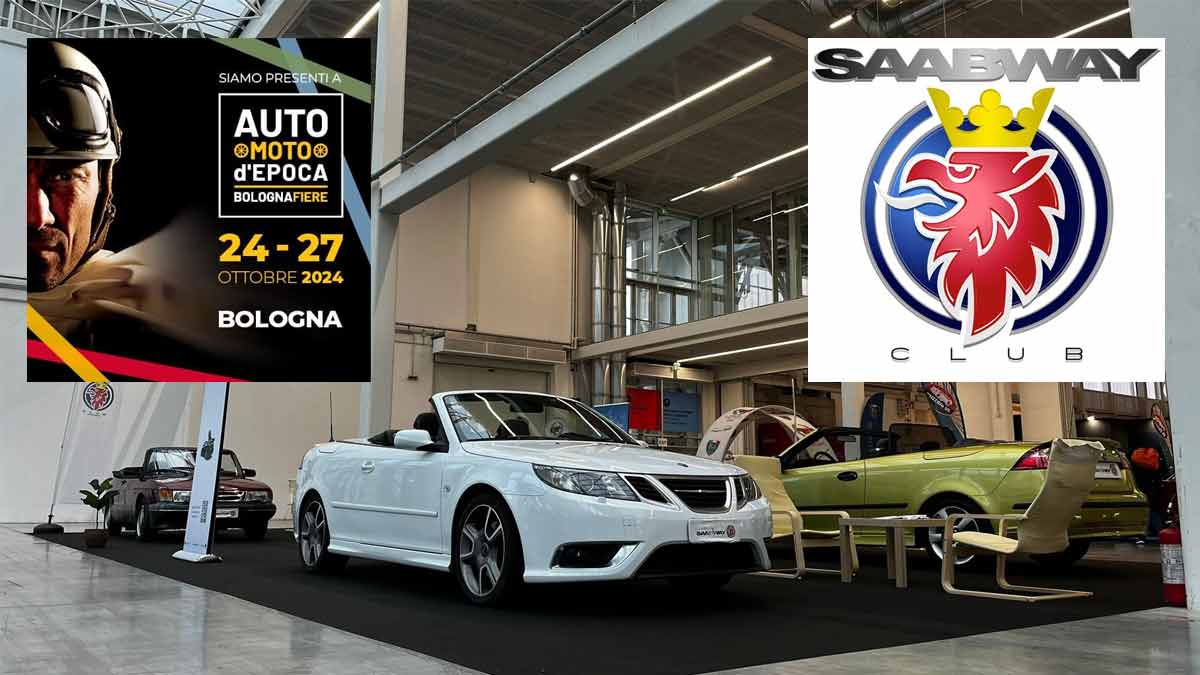 SaabWay Club Italy’s stunning showcase of Saab Convertible models at Auto e Moto d'Epoca 2024, celebrating decades of innovation and elegance in open-top motoring.