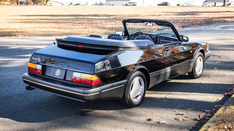 An untouched showroom icon: The 1988 Saab 900 Turbo Convertible 'Springtime in Sweden,' preserved with just 78 miles on the odometer.