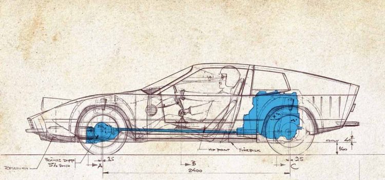 In 1970, Björn Andreasson designed the new Sonett IV with a central engine and four-wheel drive, using many chassis details from the then-new Saab 99.