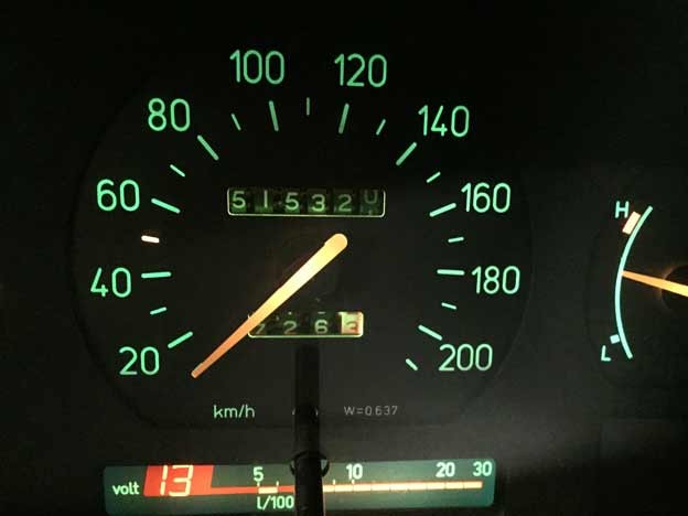 Now Saab 9000 has 513 320km on it´s tachometer 