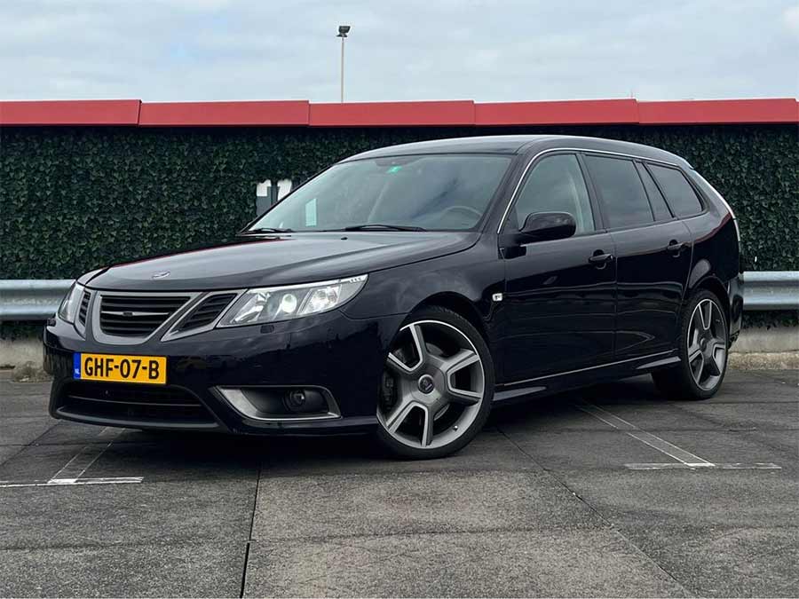 2008 Saab 9-3 Turbo X Sportcombi – a rare AWD powerhouse with Hirsch upgrades and 19-inch Turbo X wheels, meticulously maintained and ready for its next Saab enthusiast.