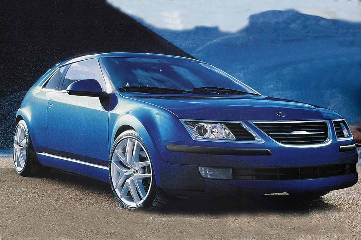 The Saab 9-1 concept—a vision of a true Swedish hot hatch that never made it to production. Instead, Saab enthusiasts had to settle for the rebadged 9-2X, a missed opportunity that still sparks debate today