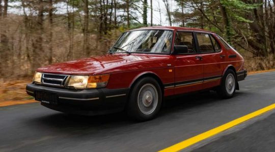 This Cherry Red 1992 Saab 900i, a European import with 136k miles, combines timeless design and practicality for a new generation of enthusiasts.