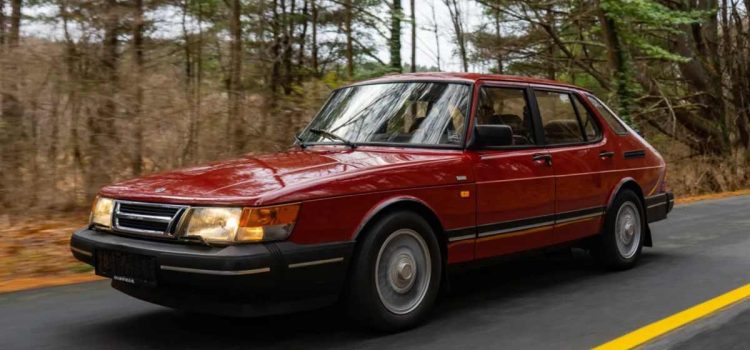 This Cherry Red 1992 Saab 900i, a European import with 136k miles, combines timeless design and practicality for a new generation of enthusiasts.