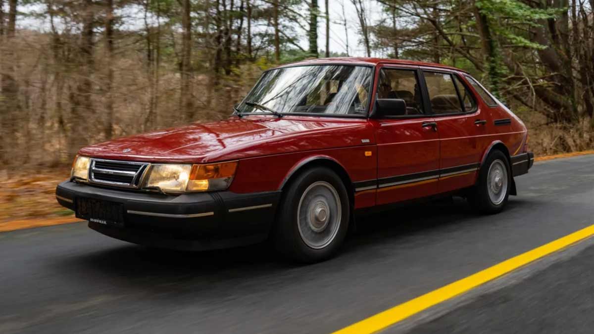 This Cherry Red 1992 Saab 900i, a European import with 136k miles, combines timeless design and practicality for a new generation of enthusiasts.