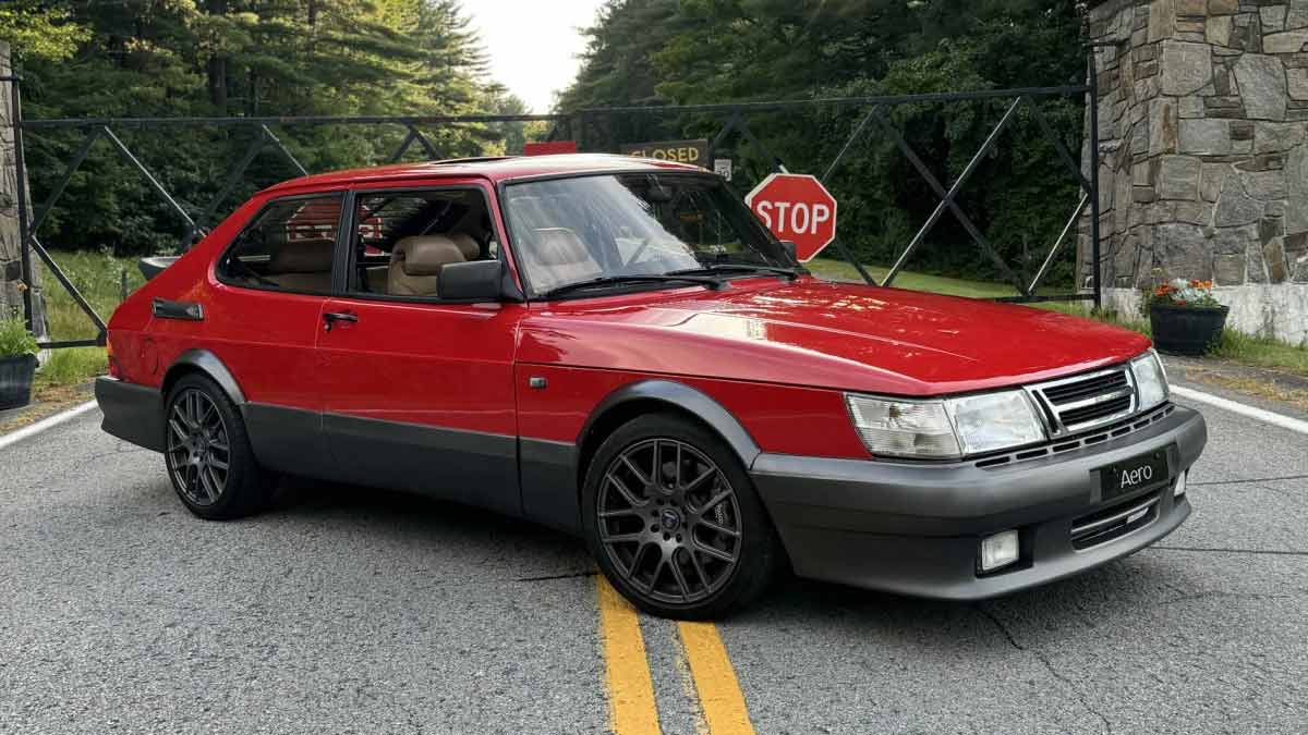 This iconic 1990 Saab 900 Turbo SPG, a favorite among Saab enthusiasts, combines Talladega Red charm with a powerhouse turbocharged engine and precision handling upgrades.