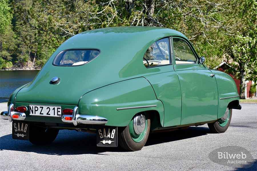 A meticulously restored 1951 SAAB 92 De Luxe—capturing the essence of SAAB's early innovation, now up for auction and ready to make history again.