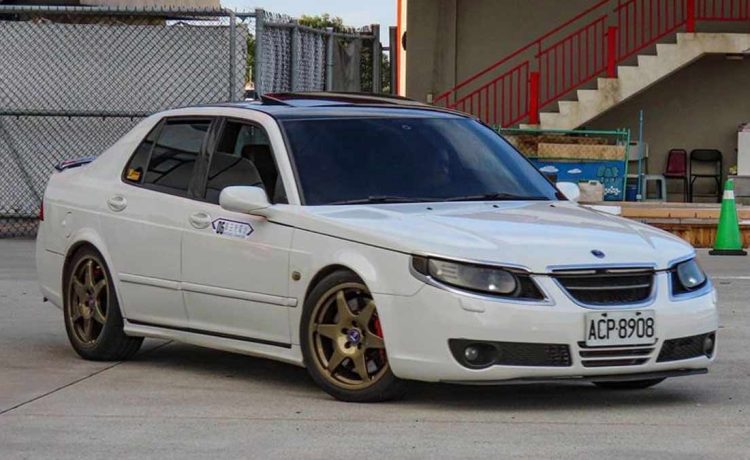 A pristine 2006 Saab 9-5 Aero, meticulously maintained and heavily upgraded for unparalleled performance and luxury, available for sale in Taipei, Taiwan.