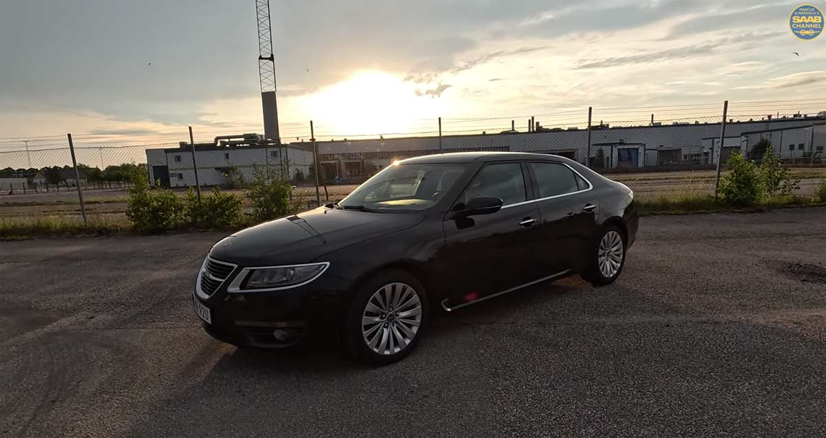 The sleek and sophisticated Saab 9-5 NG in Jet Black Metallic, featured by Marcus in his detailed review on "Marcus & Manuela’s Saab Channel."