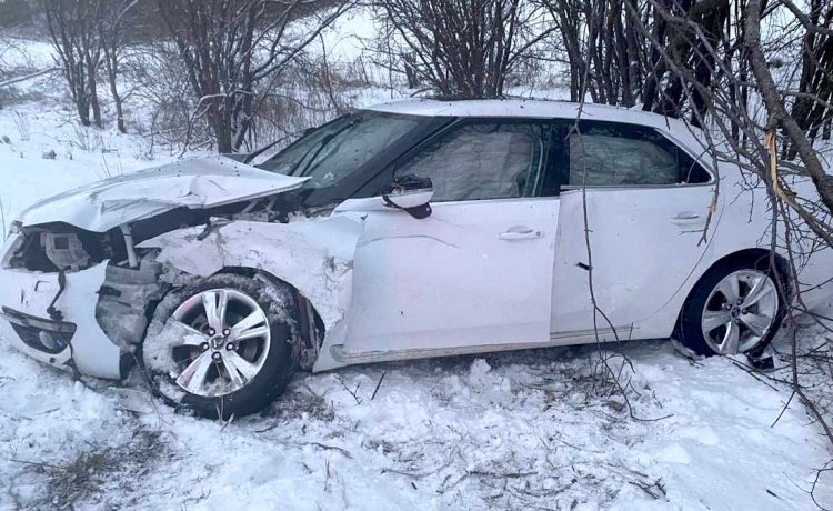 Jeffrey Porter's Saab 9-5 NG after the crash—an unshakable testament to Saab’s commitment to safety and resilience