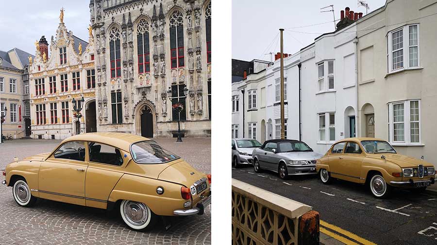 This beautifully preserved 1973 Saab 96 is pictured on the streets of Europe, where its rally legacy and classic styling continue to turn heads—an icon ready for its next chapter.