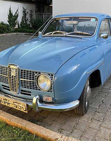 Thomas Frowein’s beautifully restored 1968 Saab 96, set to dazzle attendees at the 2024 Africa Concours d’Elegance in Nairobi. This rare model, renowned for its rally racing heritage and rugged reliability, will be making its first appearance in many years at the prestigious event, celebrating the Alfa Romeo Owners Club’s anniversary.