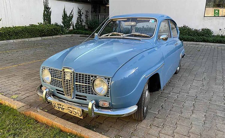 Thomas Frowein’s beautifully restored 1968 Saab 96, set to dazzle attendees at the 2024 Africa Concours d’Elegance in Nairobi. This rare model, renowned for its rally racing heritage and rugged reliability, will be making its first appearance in many years at the prestigious event, celebrating the Alfa Romeo Owners Club’s anniversary.