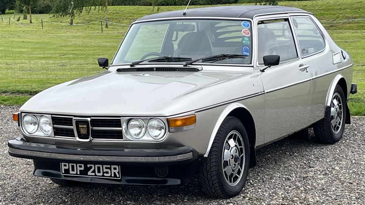 A beautifully restored 1977 Saab 99 EMS, meticulously maintained by Malcolm Espin, now available for sale with a fully rebuilt engine and rare original accessories