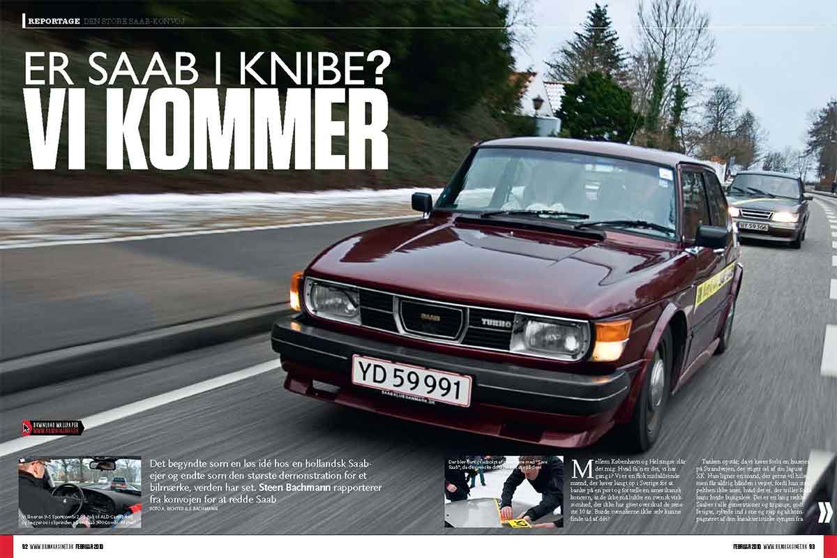 A Classic on the Road: The iconic Saab 99 Turbo, featured in a nostalgic review by Bil Magasinet, showcasing its unique design and performance that captivated enthusiasts.