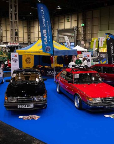 Saab cars at NEC Classic Motor Show 2024