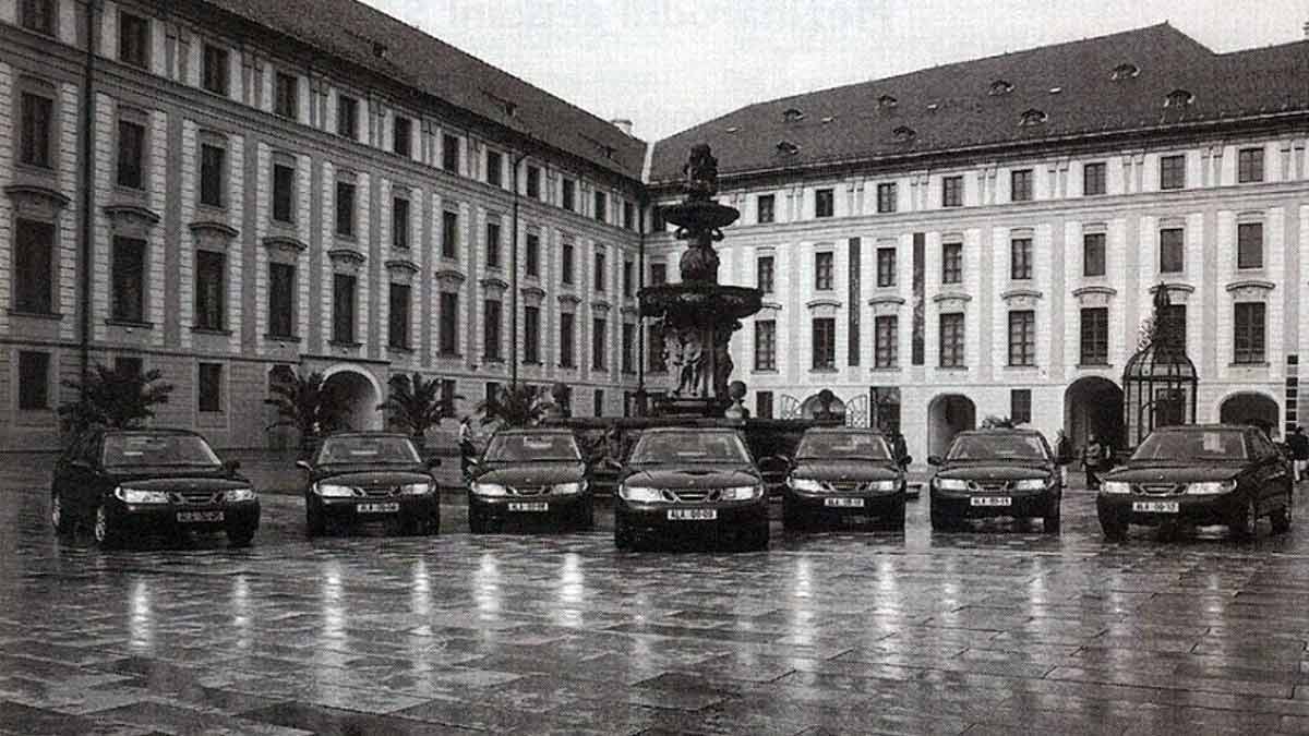 "Fleet of Seven: Czech Government's Pristine Collection of Saab 9-5s, Purchased in 2001"