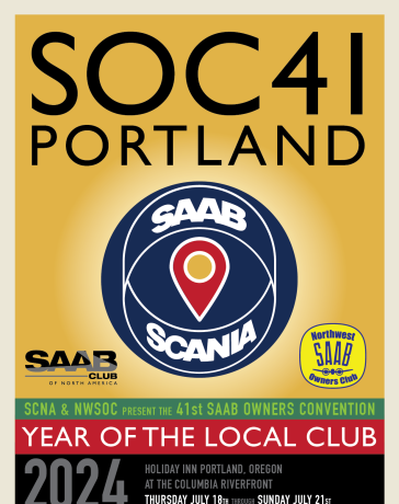 Saab Owners Convention July 18 – 21, 2024 Portland, Oregon