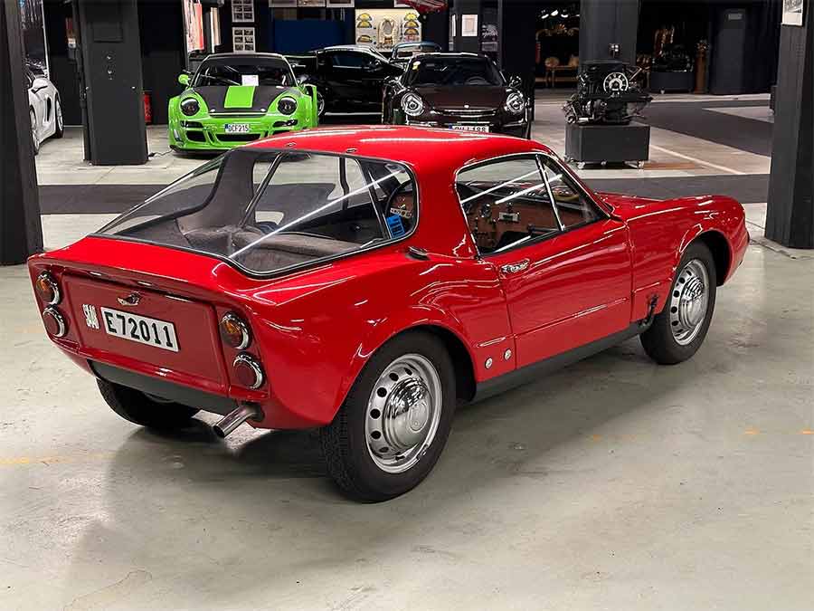 The breathtaking 1966 Saab Sonett II prototype, a rare pre-production model meticulously restored to perfection, now listed at over $90,000 at Kaiser Classic in Sweden.