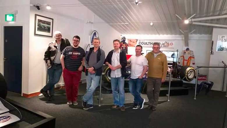 The Scottish Saab Enthusiasts club members at David Coulthard Museum