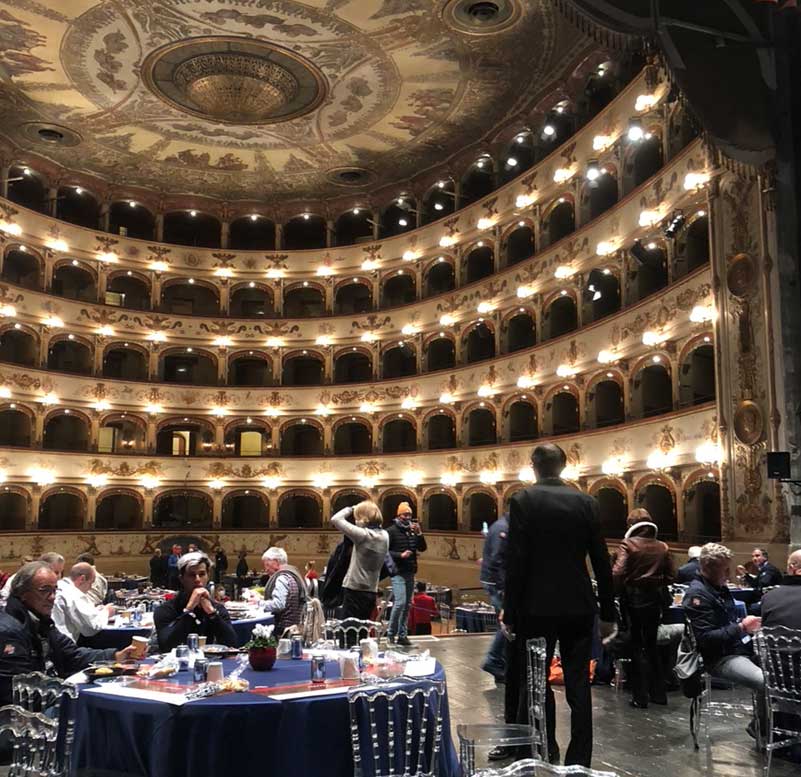 What an experience: dinner on the first day at the Teatro Comunale di Ferrara