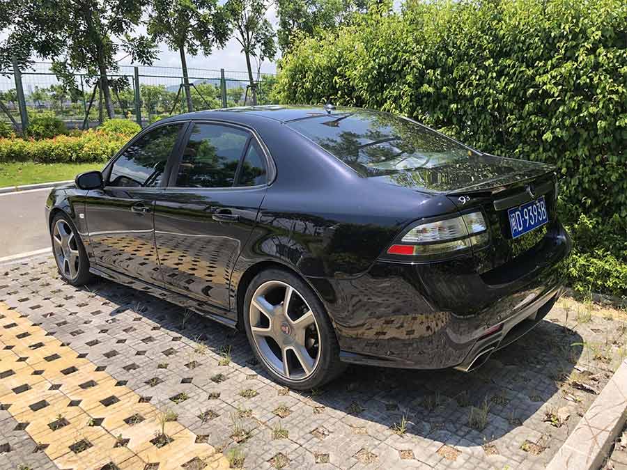 Tony Wang's rare Saab Turbo X—one of only ten units that ever reached Chinese shores, impeccably maintained in its distinctive Jet Black finish.